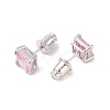 Rack Plating Brass Micro Pave Cubic Zirconia Stud Earrings EJEW-I304-01P-03-2