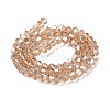 Transparent Electroplate Glass Beads Strands EGLA-A039-T6mm-B12-2
