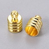 Brass Cord Ends X-KK-D218-9x6-G-2