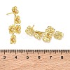 Brass Micro Pave Cubic Zirconia Stud Earrings for Women EJEW-A167-24G-5