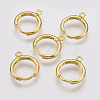 Brass Huggie Hoop Earring Findings X-KK-R058-143G-1