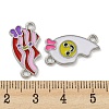 Alloy Enamel Couple Heart Connector Charms PALLOY-K018-01P-4