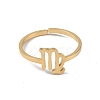 Real 18K Gold Plated 304 Stainless Steel Adjustable Finger Ring RJEW-L115-01G-09-3