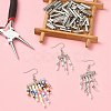 100Pcs 5 Styles Iron Slide On End Clasp Tubes IFIN-YW0003-11-4