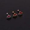 Watermelon Brass Micro Pave Cubic Zirconia Cartilage Earrings for Women WG9FBC0-22-1