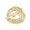 Brass Micro Pave Cubic Zirconia Pendants KK-K401-13G-2