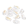 Transparent Electroplate Glass Beads GLAA-I050-10K-1