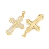 Brass Micro Pave Clear Cubic Zirconia Pendants CU-CBA7E9C-12B-G-2