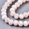 Electroplate Glass Beads Strands EGLA-A034-P4mm-A08-2