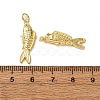 Brass Micro Pave Cubic Zirconia Pendants KK-A271-03F-G-3