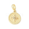 Brass European Style Dangle Charms KK-E799-08G-1
