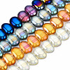 Electroplate Glass Beads Strands EGLA-N008-012-1