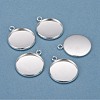 304 Stainless Steel Pendant Cabochon Settings X-STAS-F191-14S-F-1