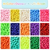120G 15 Colors Opaque Acrylic Beads SACR-FS0001-28-2