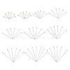 1000Pcs 10 Style 304 Stainless Steel Eye Pins STAS-UN0024-72-1