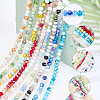 9 Strands 9 Color Electroplate Glass Beads Strands EGLA-AR0001-21-3