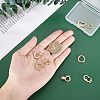 8Pcs 4 Style Brass Micro Pave Clear Cubic Zirconia Twister Clasps ZIRC-CA0001-09-3