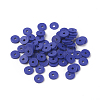 Flat Round Handmade Polymer Clay Beads CLAY-R067-6.0mm-09-4