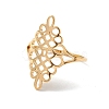 Hollow Out Chinese Knot 304 Stainless Steel Finger Ring for Women RJEW-E073-09G-2