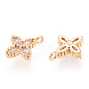 Brass Cubic Zirconia Pendants KK-S336-08G-2