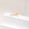 Elegant Cross Brass Stud Earrings XC2050-3