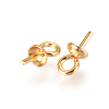 304 Stainless Steel Cup Pearl Peg Bails Pin Pendants STAS-F227-50-G-1