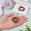 2Pcs Natural Tiger Eye Chip Beaded Pendants PALLOY-TAC0232-04-5