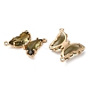 Brass Pave Faceted Glass Connector Charms FIND-Z020-04S-2