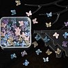 50Pcs 5 Colors Transparent Spray Painted Glass Charms GLAA-FS0001-05-5