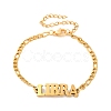 Constellation 202 Stainless Steel Figaro Chain Link Bracelets for Women Men AJEW-U006-01J-1