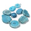 Natural Druzy Quartz Crystal Beads Strands G-F582-A12-2