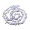 Natural Blue Lace Agate Chips Beads Strands G-M205-50-2