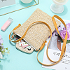 Straw Zipper Crossbody Bags AJEW-WH20019-41-3