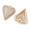 Brass Micro Pave Clear Cubic Zirconia Pendants KK-S388-01G-02-2