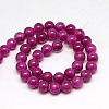 Natural Yellow Jade Beads Strands G-G598-6mm-YXS-12-2