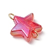 Transparent Acrylic Star Connector Charms PALLOY-JF03548-4