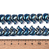 Electroplate Transparent Glass Beads Strands EGLA-N017-06-A04-4