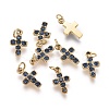 316 Surgical Stainless Steel Tiny Cross Charms STAS-F256-023B-G-1