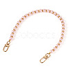Round Plastic Imitation Pearl Beads Bag Extender Chains HJEW-TAC0083-2