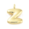Rack Plating Brass Balloon Letter Pendants KK-C050-01G-Z-1
