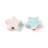 Crackle Opaque Acrylic Beads OACR-N152-03-2