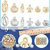 120Pcs 12 Styles CCB Plastic Pendants Sets CCB-FS0001-14-2