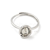 Brass Cup Peg Open Cuff Ring Settings KK-G518-10P-04-2