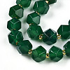 Natural Green Onyx Agate(Dyed & Heated) Beads Strands G-T140-09A-4