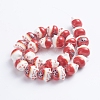 Handmade Printed Porcelain Beads PORC-G004-C03-2