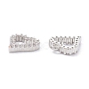 Rack Plating Brass Micro Pave Cubic Zirconia Charms ZIRC-C026-08P-2