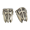 2Pcs Brass European Beads KK-DC0005-18AS-1