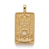 Brass Micro Pave Clear Cubic Zirconia Pendants ZIRC-Z004-01D-1