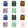 12Pcs 6 Styles Natural Indian Agate & Rose Quartz & Tiger Eye & Amethyst & Green Aventurine & Sodalite European Beads G-CJ0001-84-1