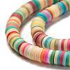 Handmade Polymer Clay Beads Strands CLAY-R089-6mm-103-3